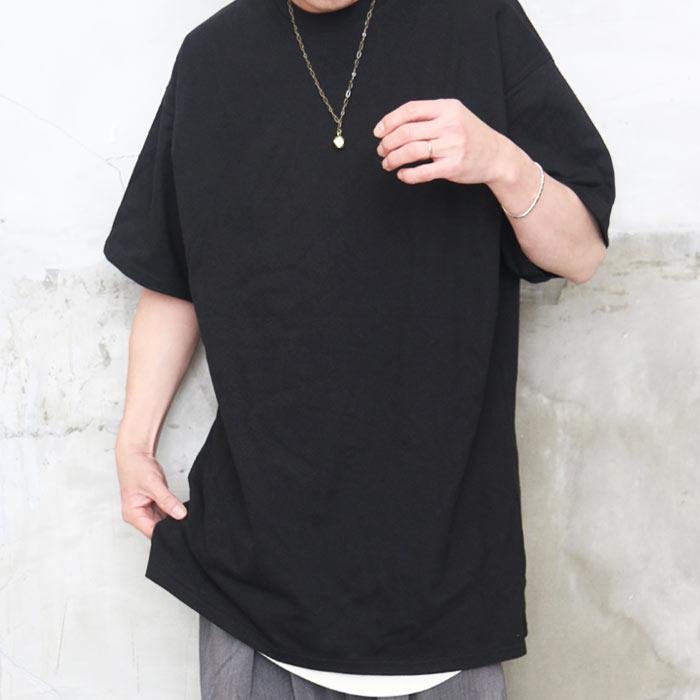 セミロングTシャツ メンズ [M便 1/1] 半袖Tシャツ 5分袖Tシャツ 無地T