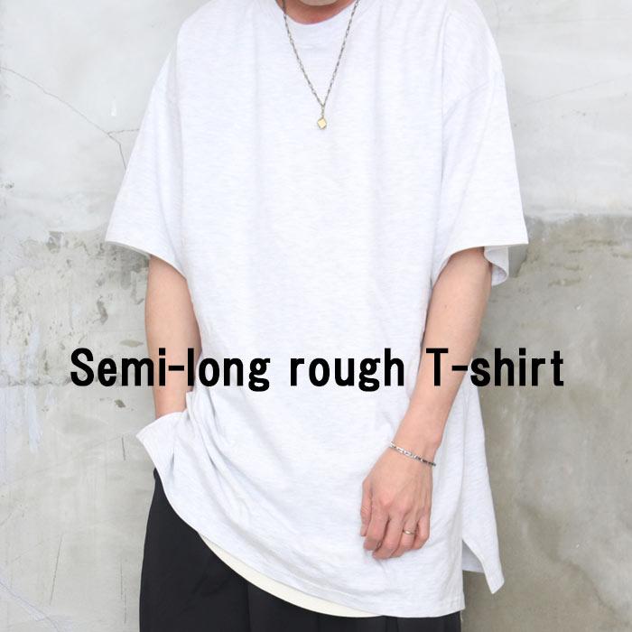 セミロングTシャツ メンズ [M便 1/1] 半袖Tシャツ 5分袖Tシャツ 無地T