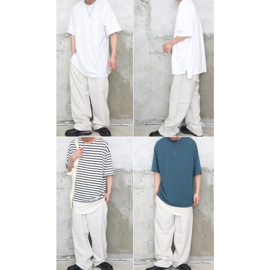 スラックス メンズ ワイドスラックス イージーパンツ 夏 [M便 1/1