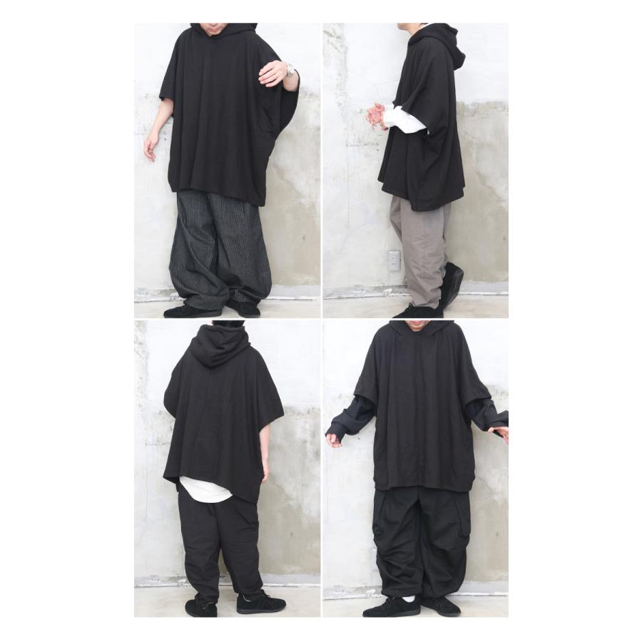 【配信サイン会対応】ZEROSTYLE 半袖パーカー ブラック L 圧縮マイクロカノコ半袖パーカー[品番：NICW0006584]｜NICOLE（ニコル
