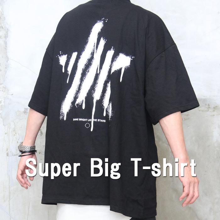 スーパービッグTシャツ メンズ [M便 1/1] 5分袖Tシャツ プリントT