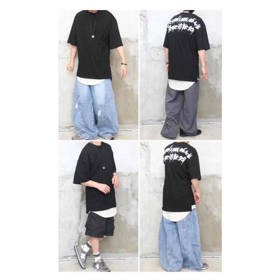 発泡プリントTシャツ メンズ [M便 1/1] プリントTシャツ 半袖Tシャツ 5