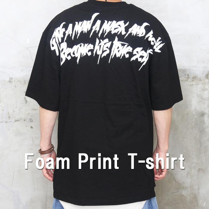 発泡プリントTシャツ メンズ [M便 1/1] プリントTシャツ 半袖Tシャツ 5