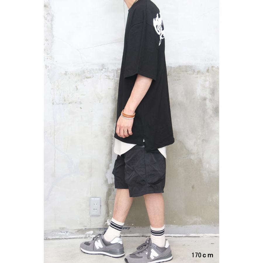 発泡プリントTシャツ メンズ [M便 1/1] プリントTシャツ 半袖Tシャツ 5