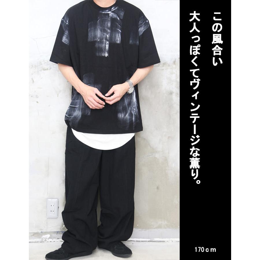 ペイントビッグTシャツ メンズ [M便 1/1] ペイントTシャツ ビッグT