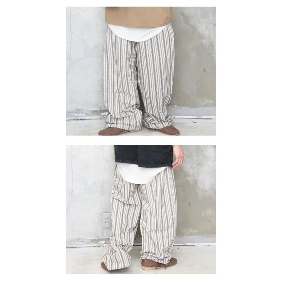 マルチストライプ柄ワイドパンツ メンズ [M便 1/1] ワイドパンツ