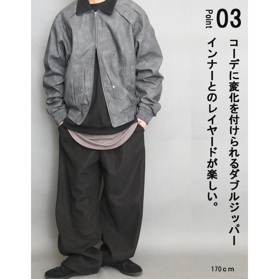 PUレザージャケット レザージャケット メンズ アウター 襟