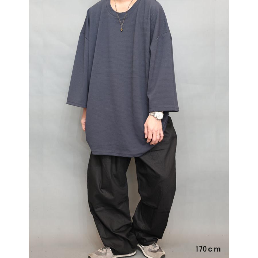 オーバーサイズTシャツ メンズ [M便 1/1] Tシャツ 無地 9分袖