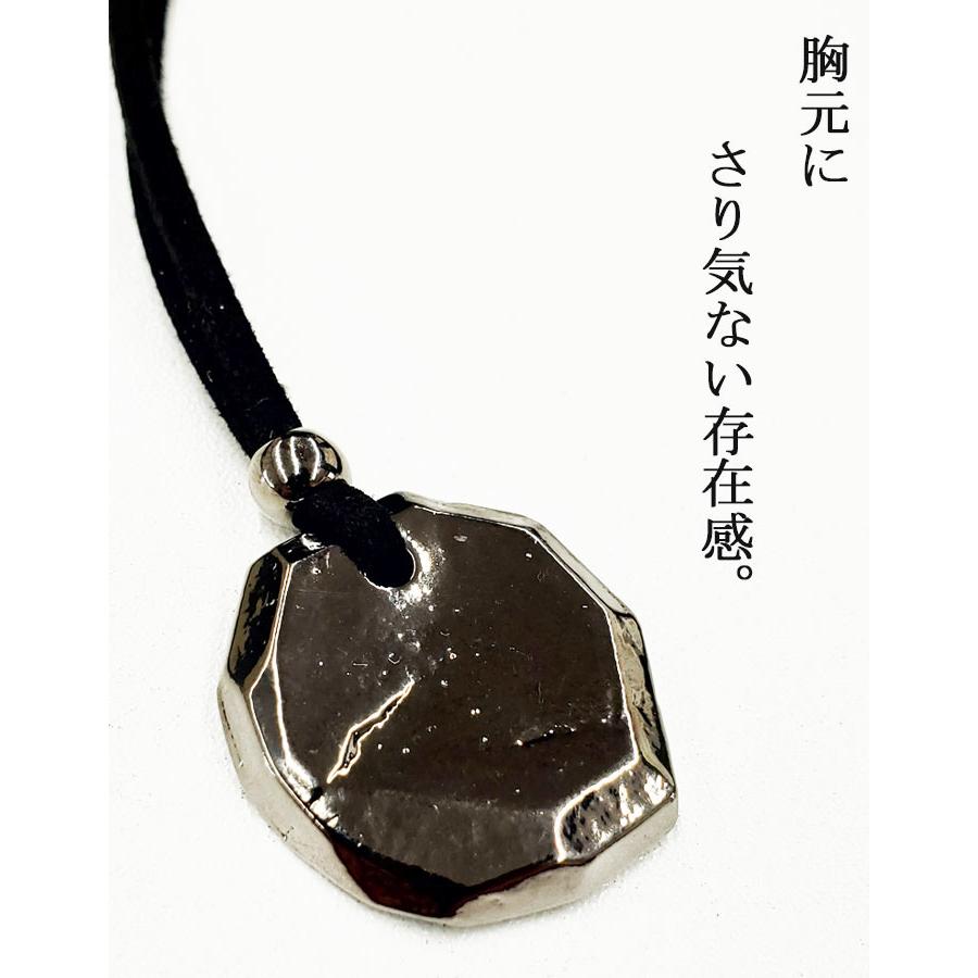 ネックレス メンズ [M便 1/1] アクセサリー 丸型 多角形 プレート