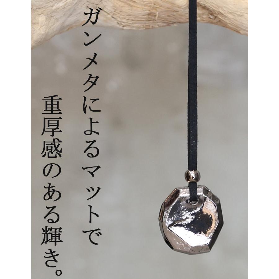 ネックレス メンズ [M便 1/1] アクセサリー 丸型 多角形 プレート