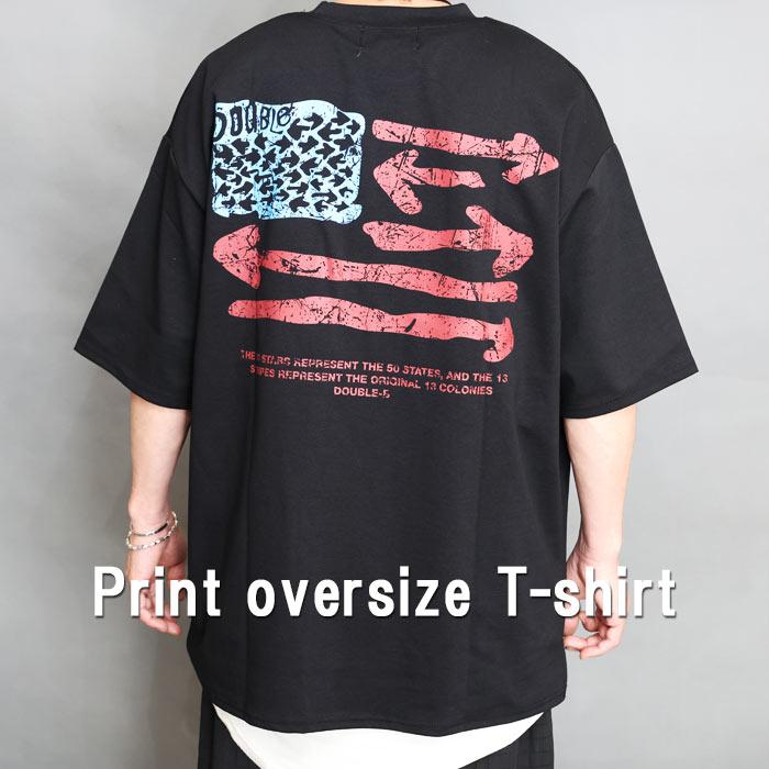 プリントビッグTシャツ メンズ [M便 1/1] プリントTシャツ オーバー