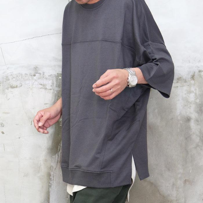 ビッグTシャツ メンズ [M便 1/1] ビッグシルエット 切り替え 無地T