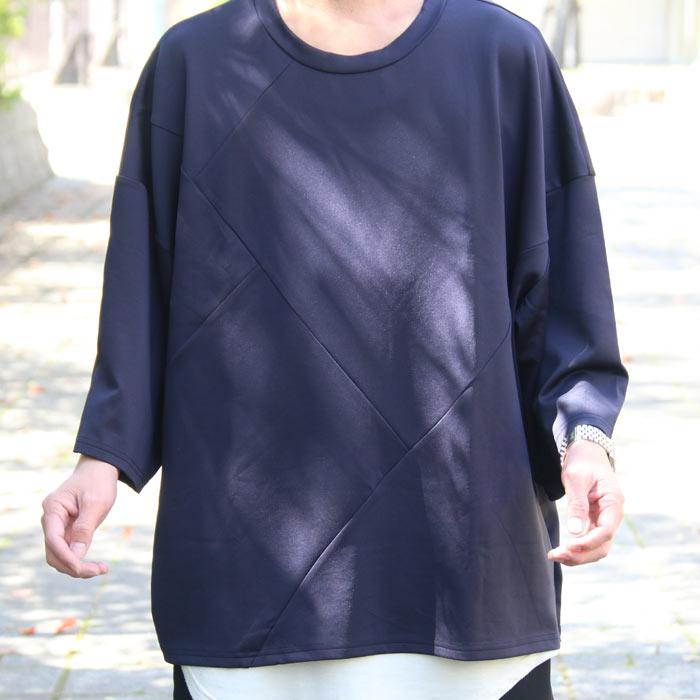 切り替え8分袖ビッグTシャツ [M便 1/1] ビッグTシャツ メンズ 8分袖t