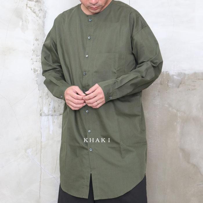 再販決定 完全オリジナル Ss バンドカラーロングシャツ M便 1 1 ロングシャツ メンズ シャツ ロング丈 襟無しシャツ バンドカラー Wo 00 Woodwhichflows 通販 Yahoo ショッピング