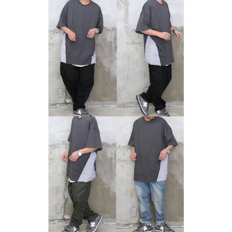 リブ切り替えビッグTシャツ [M便 1/1] ビッグTシャツ メンズ 切り替え