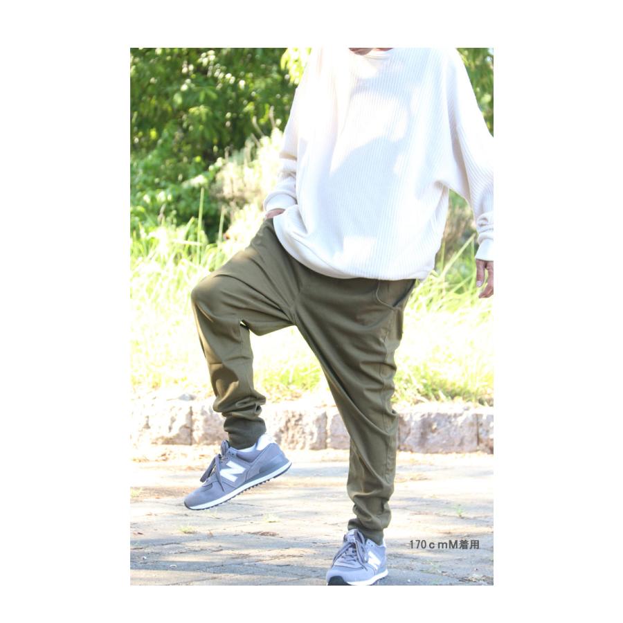 サルエルパンツ メンズ ストレッチサルエルテーパードパンツ [M便 1/1