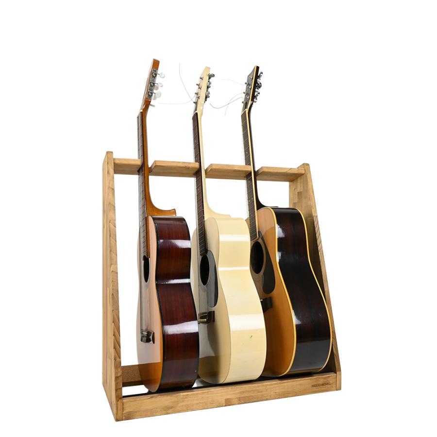 WOODWORKS ギタースタンド 3本掛 アコースティックギター 木製 日本製