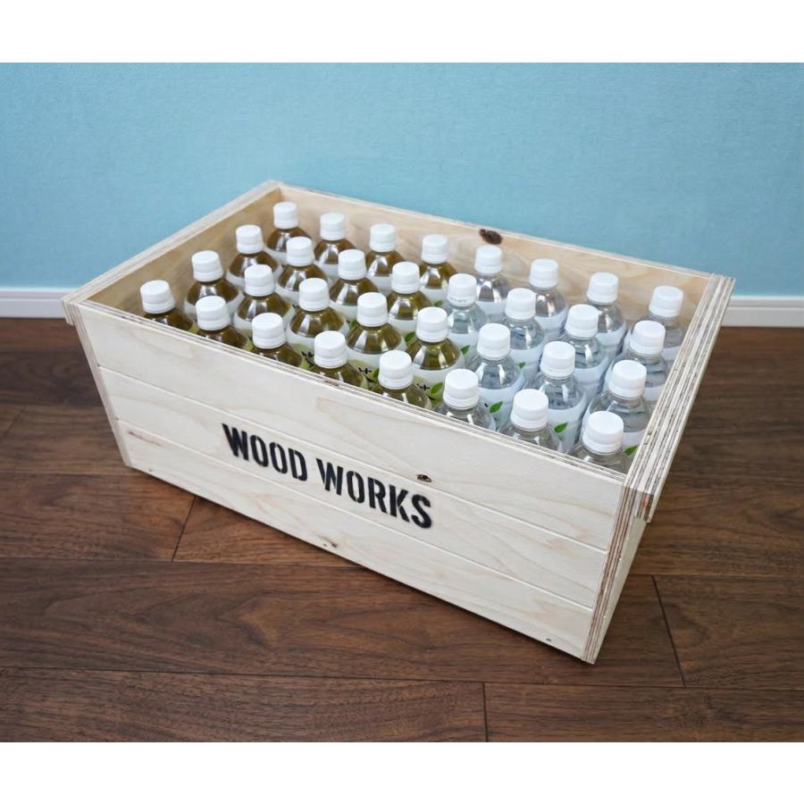 WOOD WORKS ヴィンテージ風 木箱 (蓋付き／蓋なし) スタッキング可能