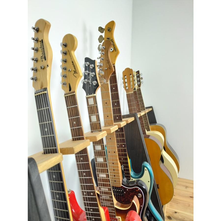 WOODWORKS ギタースタンド 5本掛 エレキギター・ベース用 木製 日本製 