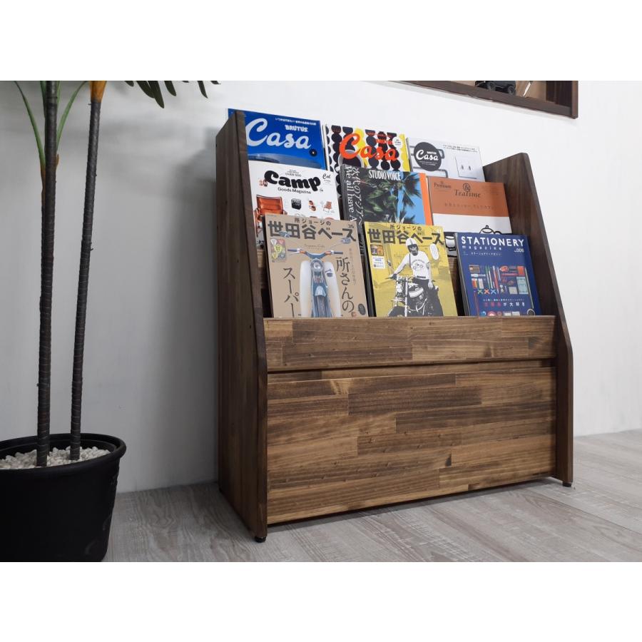 WOODWORKS 絵本棚 【引き出し収納付き】爆買マガジンラック 木製
