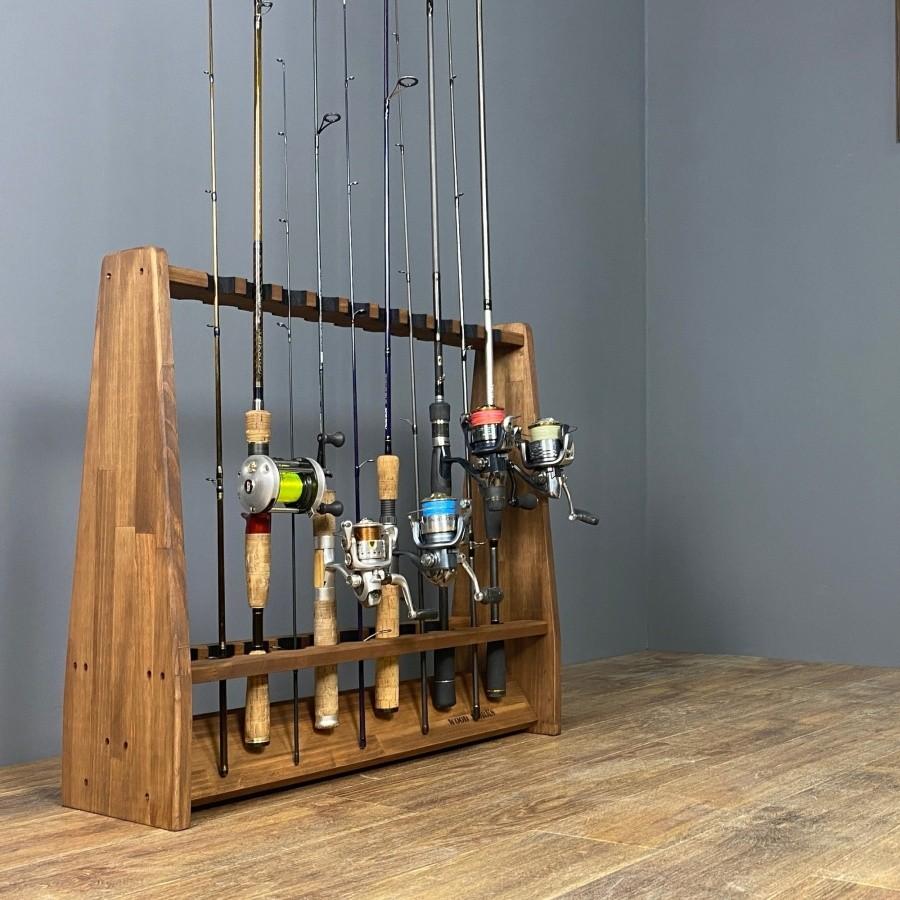 WOODWORKS ロッドスタンド 19本掛 (色:ブラウン) 木製 日本製 WOODWORKS ロッドスタンド 19本掛 (色:ブラウン) 木製 日本製