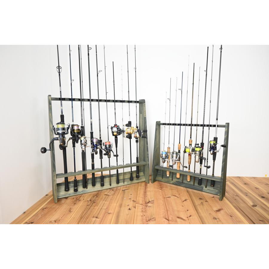 WOODWORKS 船竿・太竿・2ピース用 ロッドスタンド 木製 日本製 【 釣竿