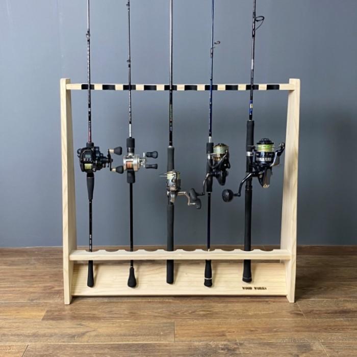 WOODWORKS 船竿・太竿・2ピース用 ロッドスタンド 木製 日本製 WOODWORKS 船竿・太竿・2ピース用 ロッドスタンド 木製 日本製