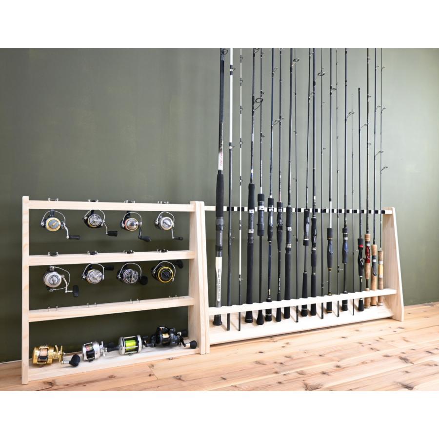 WOODWORKS ロッドスタンド 20本掛 (色：ナチュラル) 木製 日本製 片面