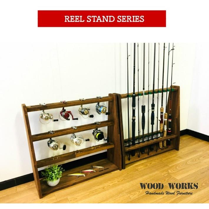 WOODWORKS リールスタンド Aタイプ (サイズ:L)木製 日本製 WOODWORKS リールスタンド Aタイプ (サイズ:L)木製 日本製
