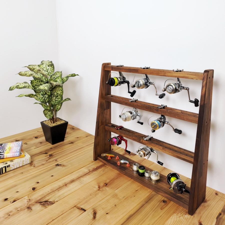 最終値下げ◆フレームワーク◆スタンドダッフル◆カーキ◆38 WOODWORKS ロッドスタンド 10本掛 (色：ナチュラル) 木製 日本製 片面