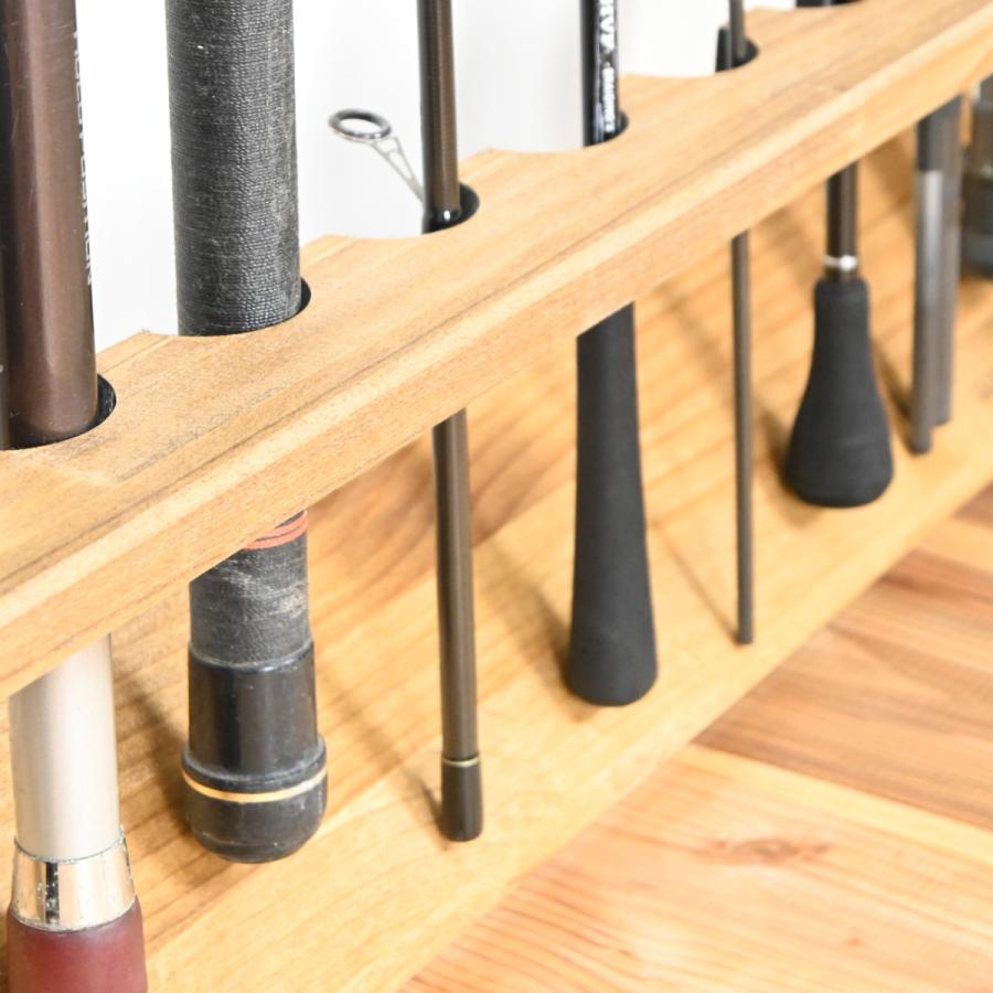 WOODWORKS ロッドスタンド 19本掛 (色：ライトブラウン) 木製 日本製