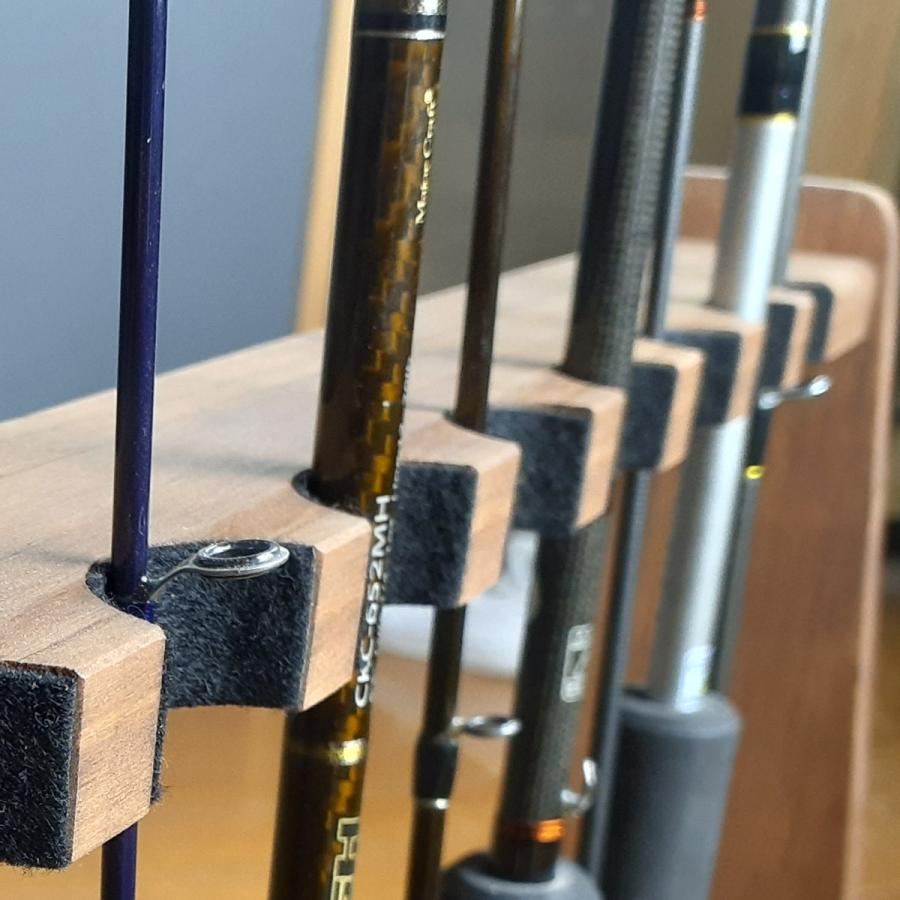 WOODWORKS ロッドスタンド 20本掛 (色：ライトブラウン) 木製 日本製