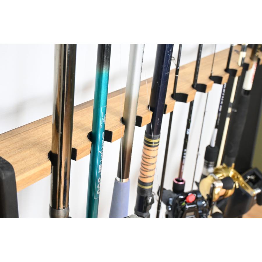 管釣りプラグセット20点(モカDRSS、ワウ37など) WOODWORKS ロッドスタンド 20本掛 (色：ライトブラウン×ブラックウッド