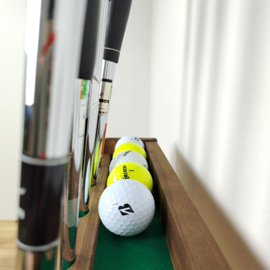 WOODWORKS パターラック 5本掛 (色：ブラウン) 木製 日本製 【 ゴルフ