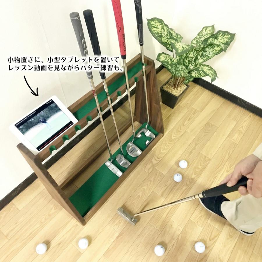 WOODWORKS パターラック 5本掛 (色：ブラウン) 木製 日本製 【 ゴルフ