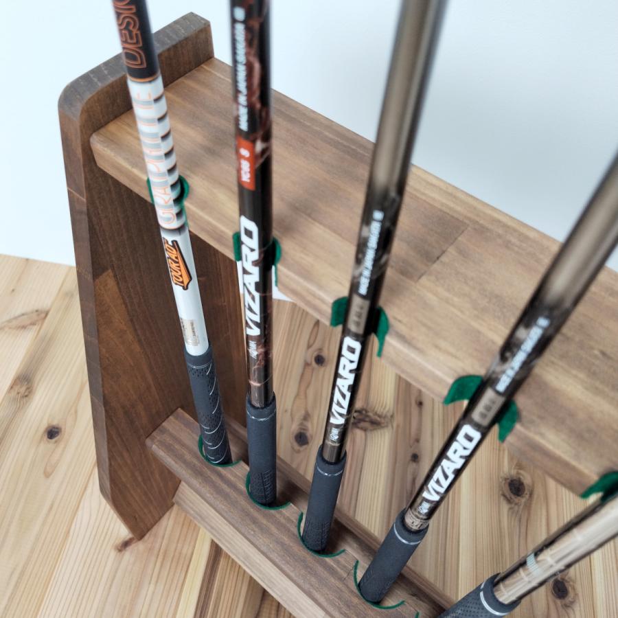 【8さん専用】ゴルフクラブスタンド13本＋7本　塗装仕上、色選べます2セット WOODWORKS ゴルフクラブスタンド 13本掛 (色：ブラウン)木製 日本製