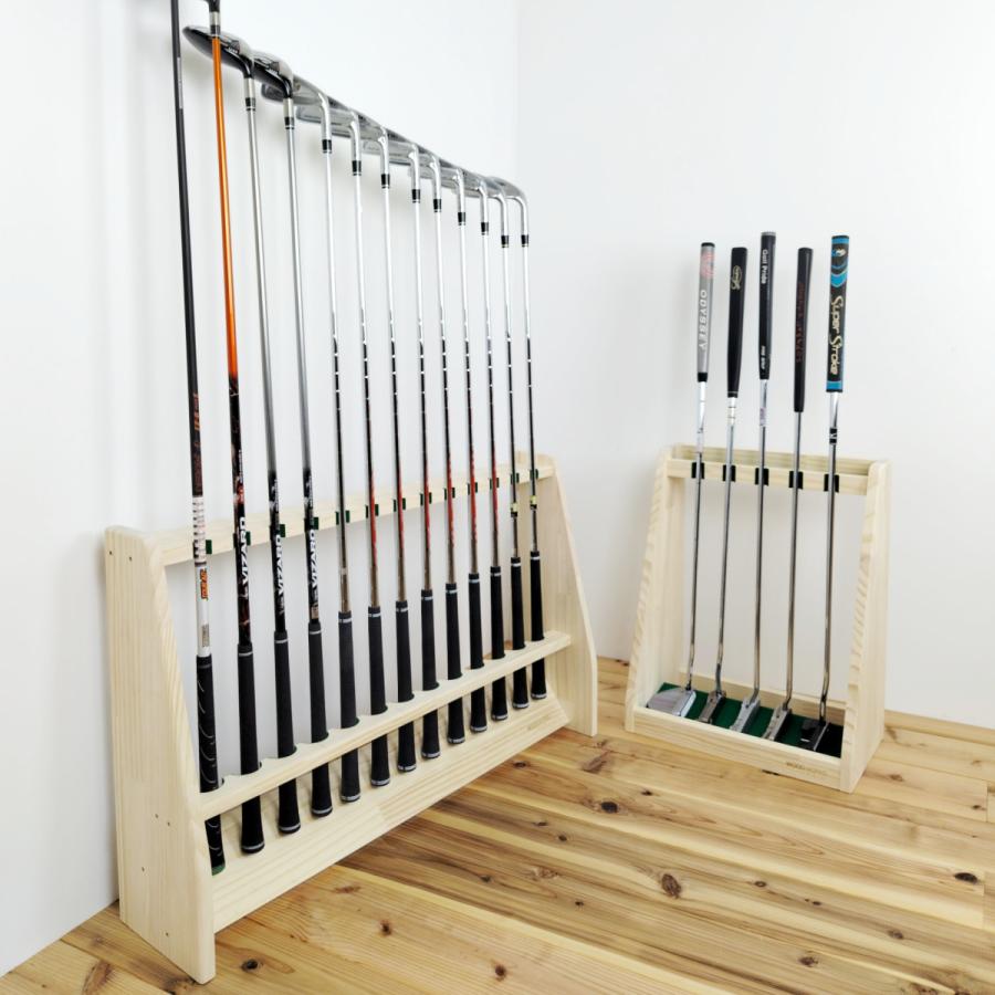 WOODWORKS ゴルフクラブスタンド 13本掛 (色：ナチュラル)木製 日本製