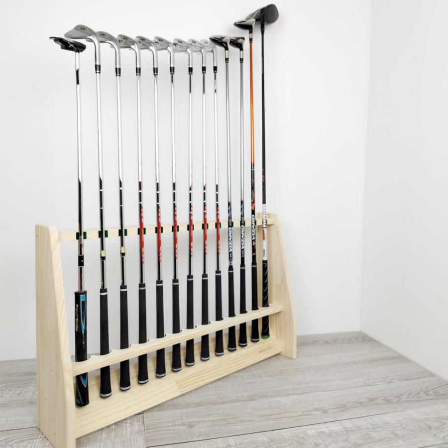 WOODWORKS ゴルフクラブスタンド 13本掛 (色：ナチュラル)木製 日本製