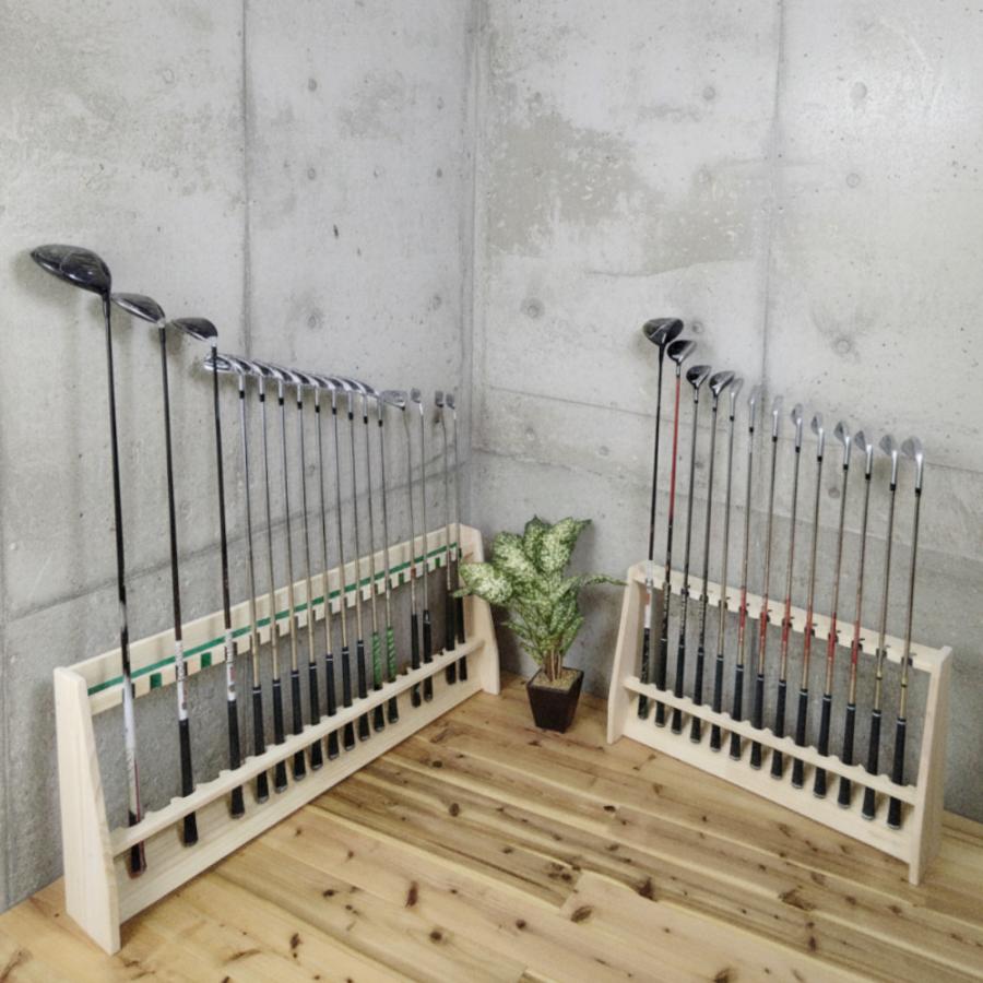 WOODWORKS ゴルフクラブスタンド 13本掛 (色：ナチュラル)木製 日本製