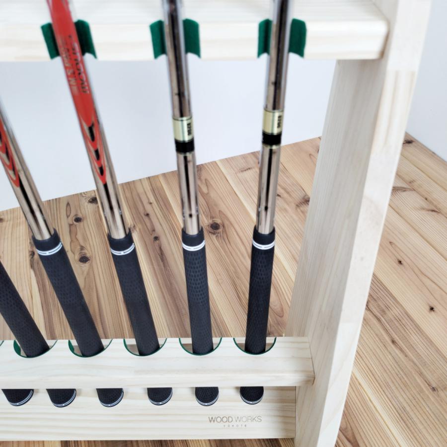 WOODWORKS ゴルフクラブスタンド 13本掛 (色：ナチュラル)木製 日本製