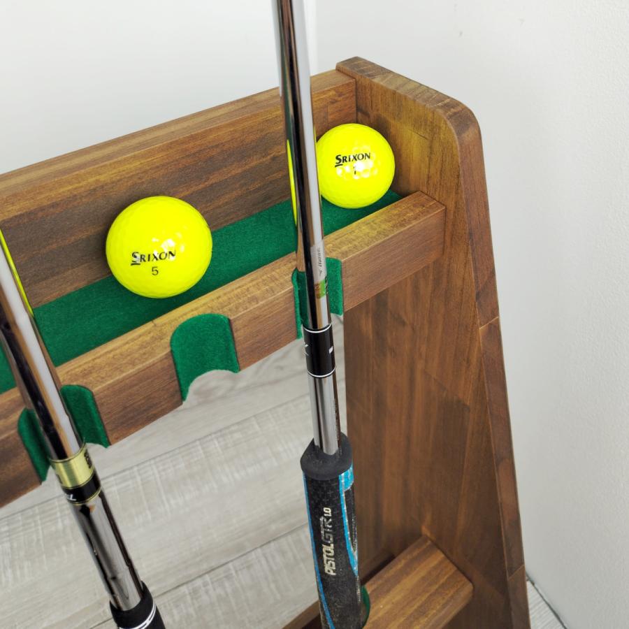 WOODWORKS ゴルフクラブスタンド 20本掛 (色：ブラウン)木製 日本製