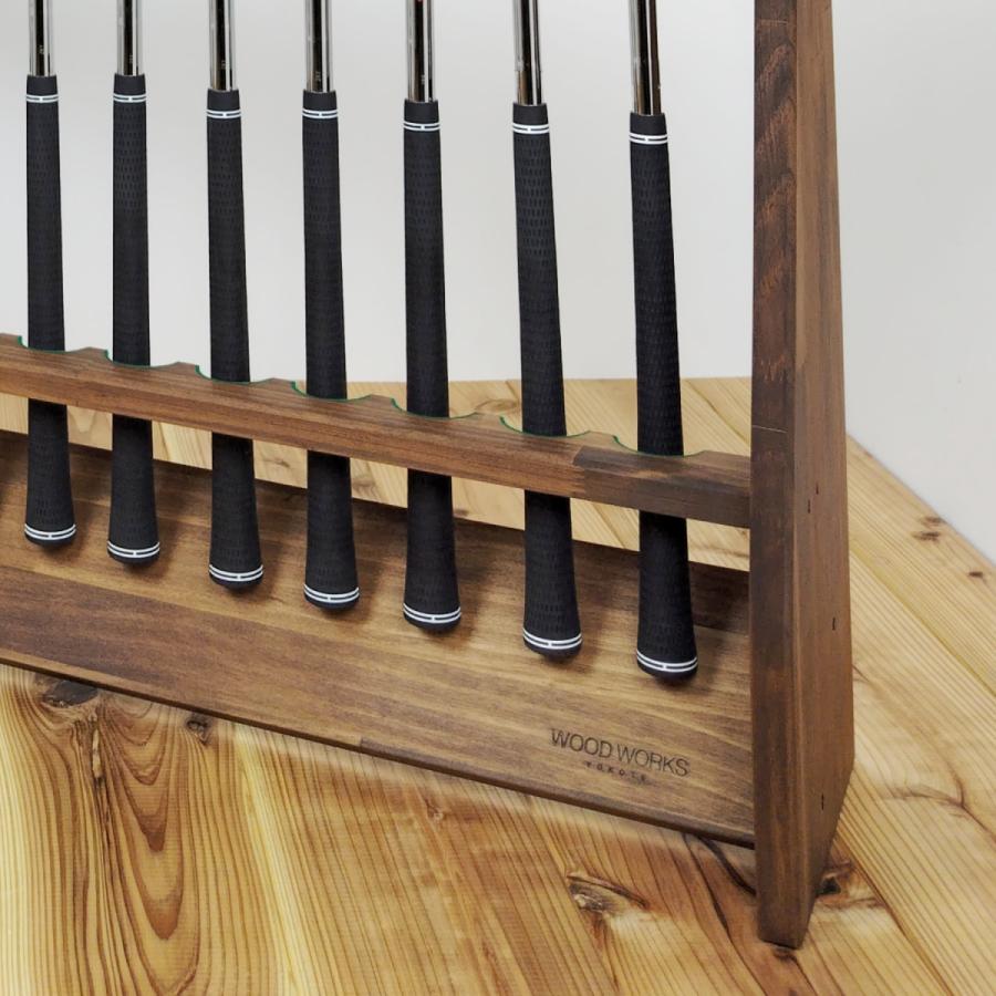 WOODWORKS ゴルフクラブスタンド 20本掛 (色：ブラウン)木製 日本製