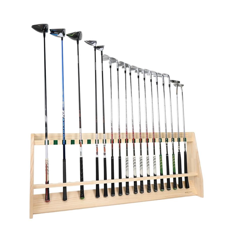 WOODWORKS ゴルフクラブスタンド 20本掛 (色：ナチュラル)木製 日本製
