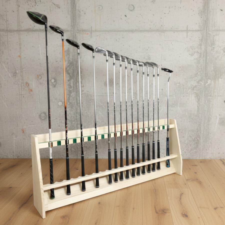 WOODWORKS ゴルフクラブスタンド 20本掛 (色：ナチュラル)木製 日本製