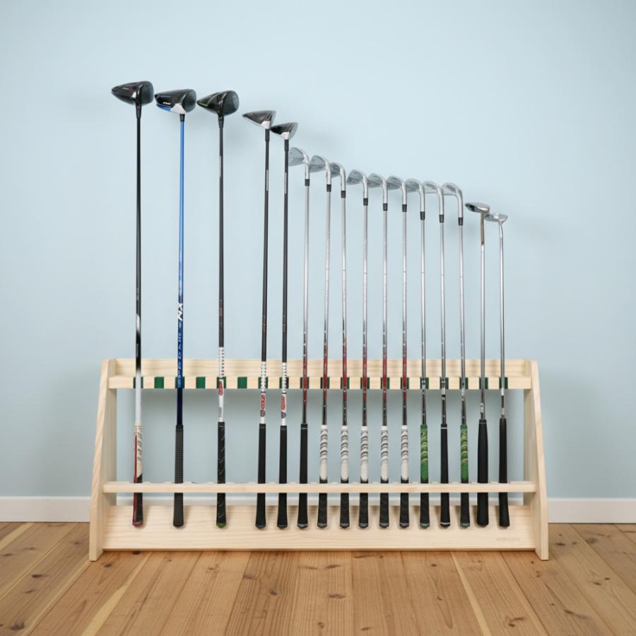 WOODWORKS ゴルフクラブスタンド 20本掛 (色：ナチュラル)木製 日本製