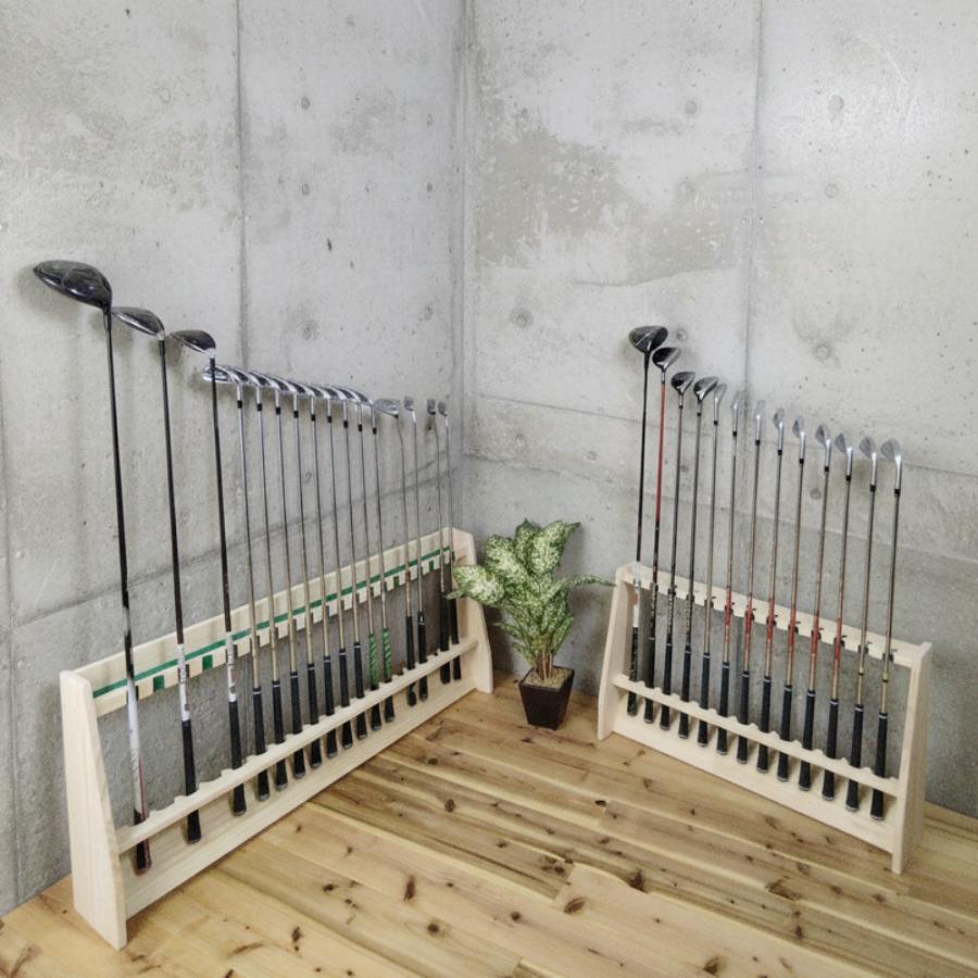 WOODWORKS ゴルフクラブスタンド 20本掛 (色：ナチュラル)木製 日本製