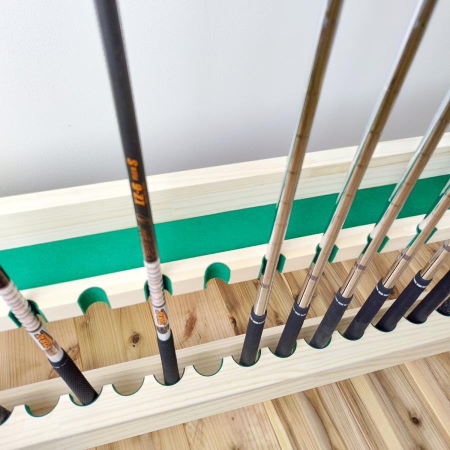 WOODWORKS ゴルフクラブスタンド 20本掛 (色：ナチュラル)木製 日本製