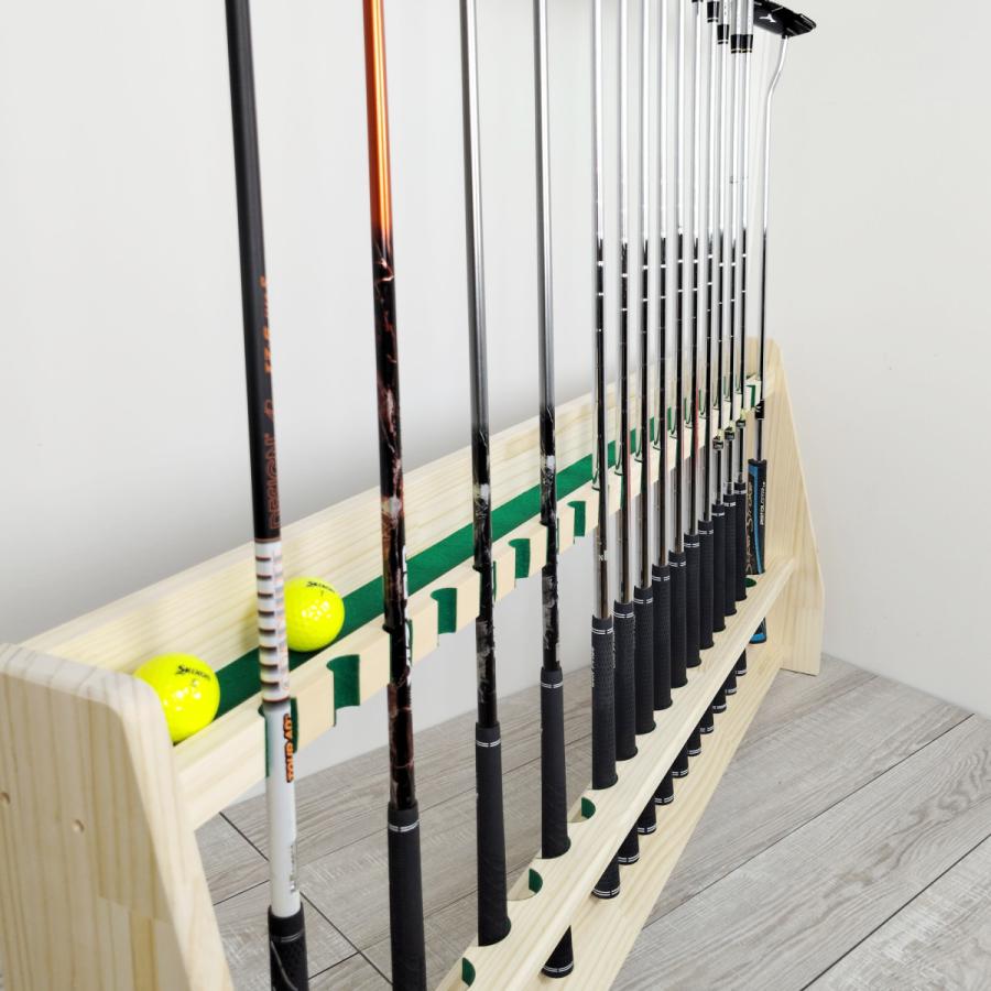 WOODWORKS ゴルフクラブスタンド 20本掛 (色：ナチュラル)木製 日本製