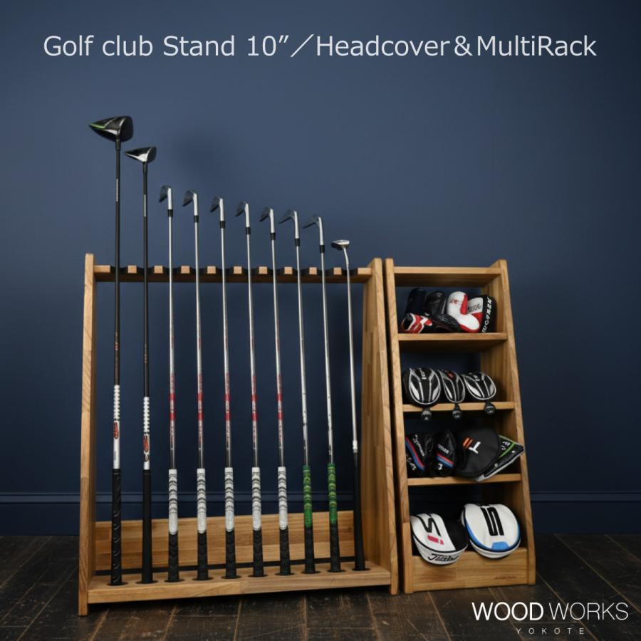 WOODWORKS ゴルフクラブスタンド10本掛け【ゴルフ練習 パターマット