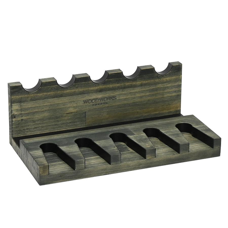 WOODWORKS ガンスタンド 5丁掛 木製 日本製 【 ガンラック サバゲー